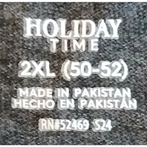 Holiday Time Graphic Naughty Nice I Tried T-Shirt Men's XXL Gray - Picture 4 of 7